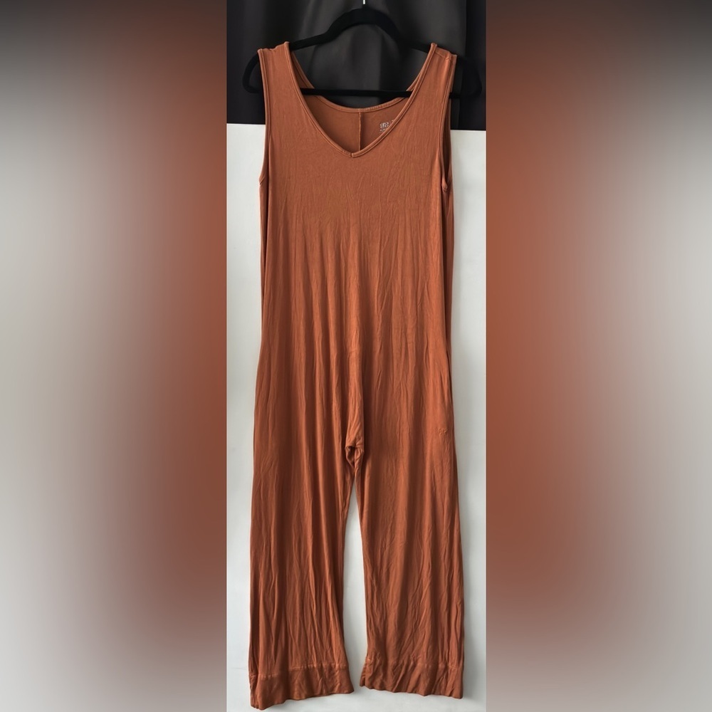 Albion Fit Yes Please Playsuit jumpsuit romper pull on pockets rust orange XS - Picture 3 of 6